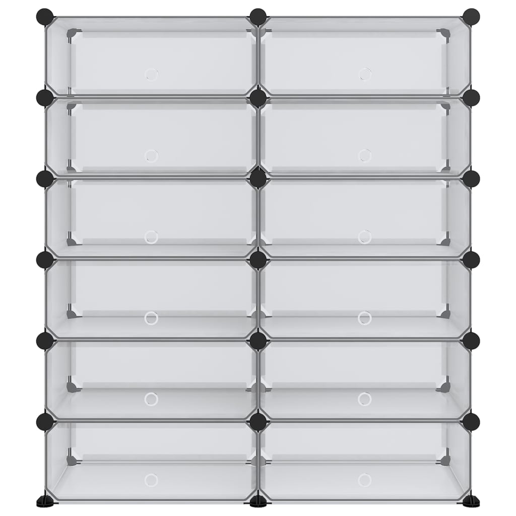 Scarpiera Trasparente 94,5x36,5x106 cm in PP - homemem39