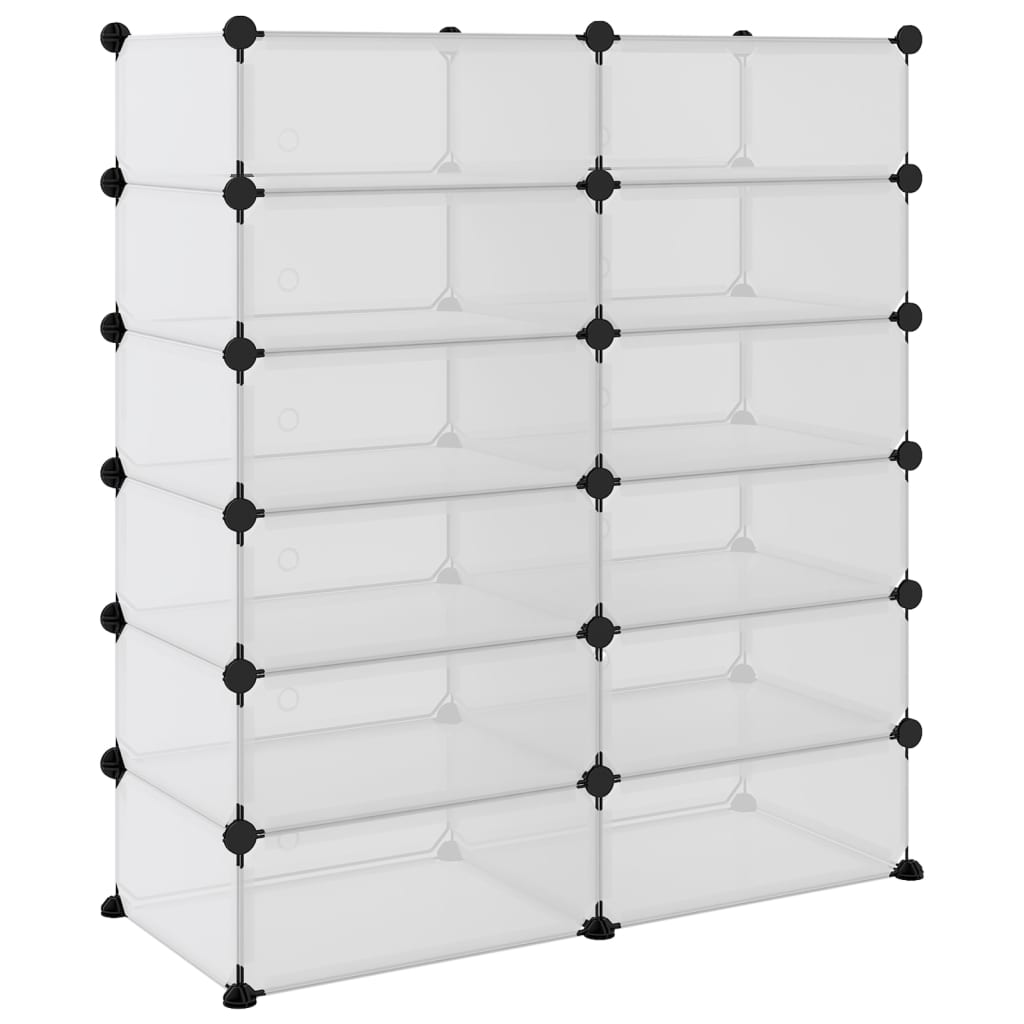 Scarpiera Trasparente 94,5x36,5x106 cm in PP - homemem39