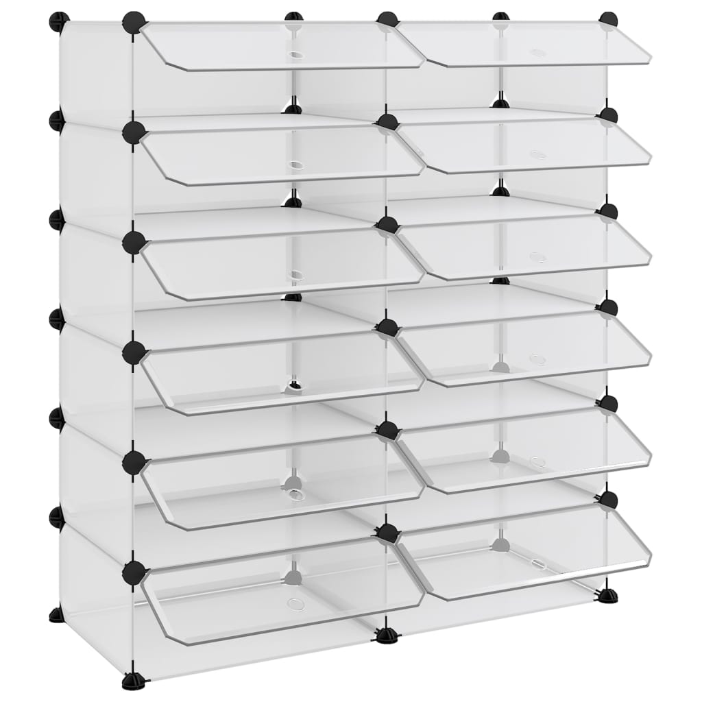 Scarpiera Trasparente 94,5x36,5x106 cm in PP - homemem39