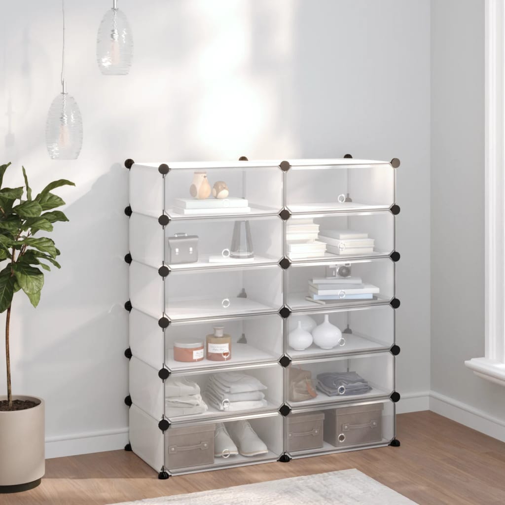 Scarpiera Trasparente 94,5x36,5x106 cm in PP - homemem39