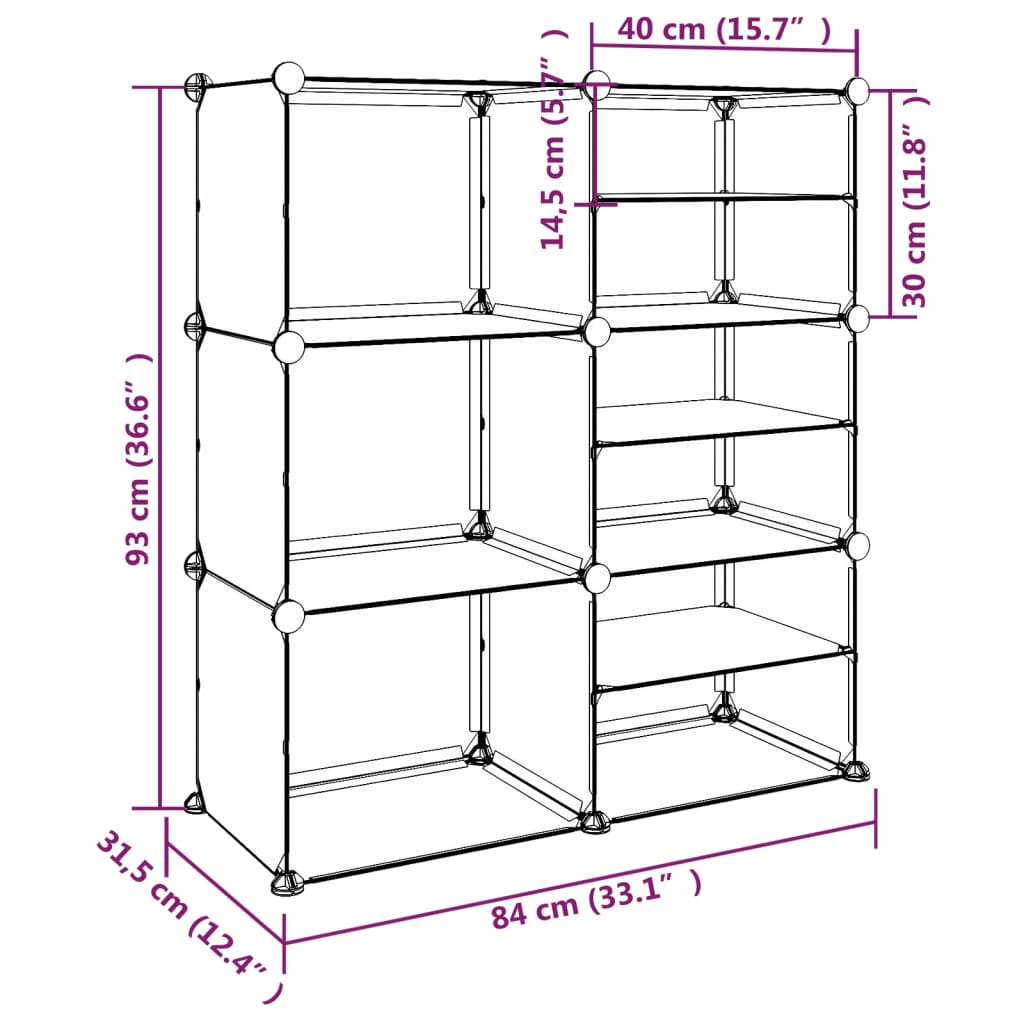 Scarpiera Trasparente 84x31,5x93 cm in PP - homemem39