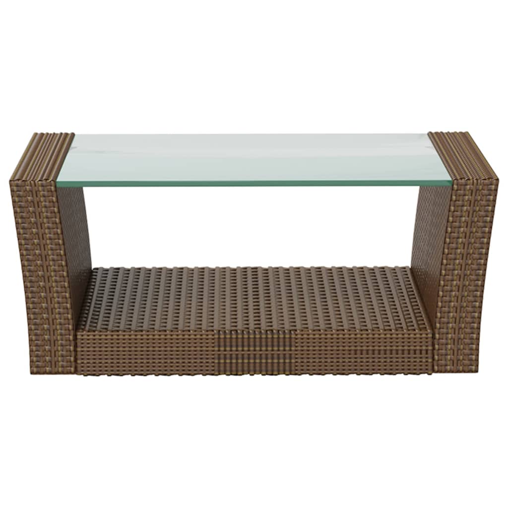 Set Divani da Giardino 16 pz con Cuscini in Polyrattan Marrone