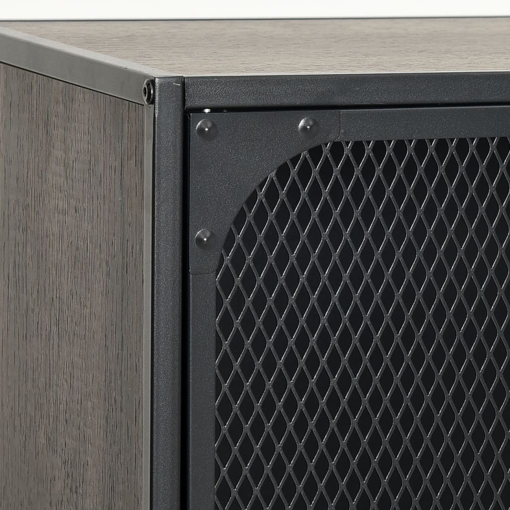 Armadi Portaoggetti 2 pz Grigi 72x36x82 cm Metallo e MDF - homemem39