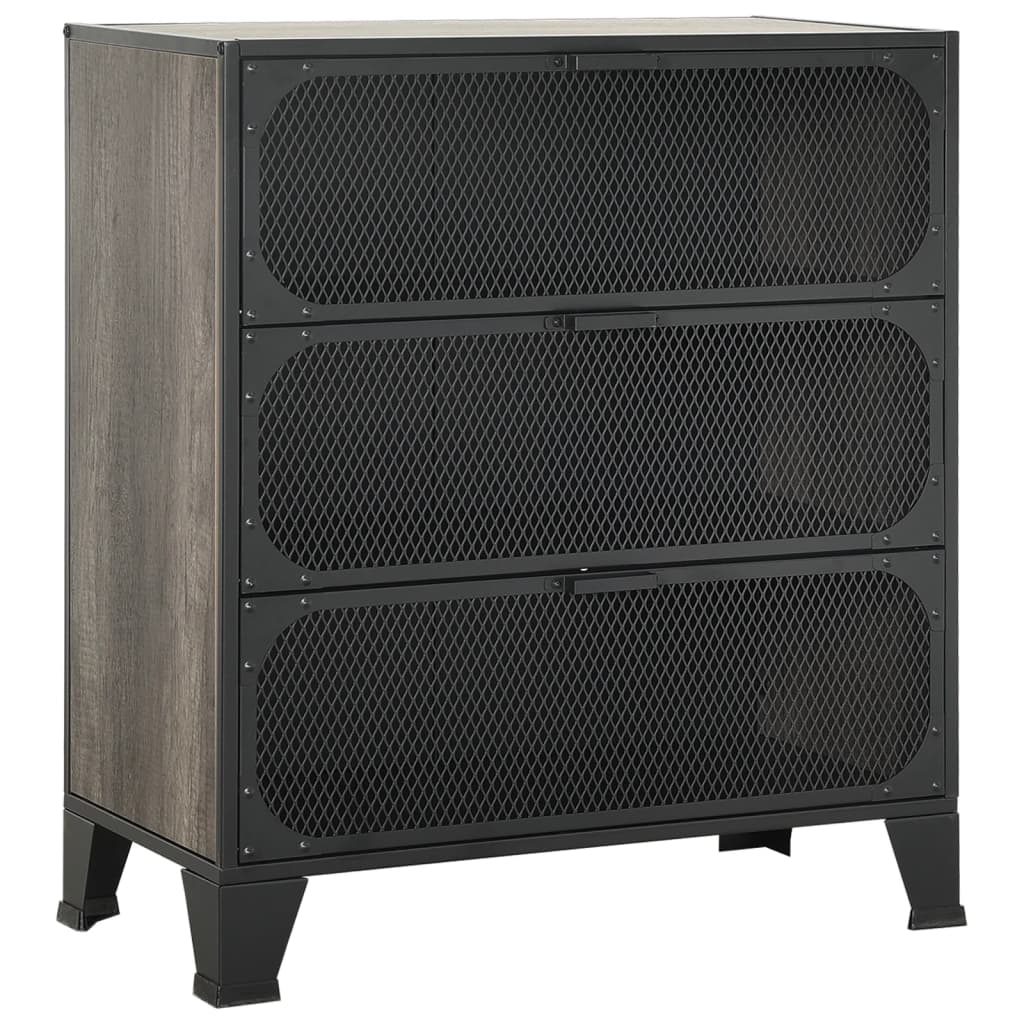 Armadi Portaoggetti 2 pz Grigi 72x36x82 cm Metallo e MDF - homemem39