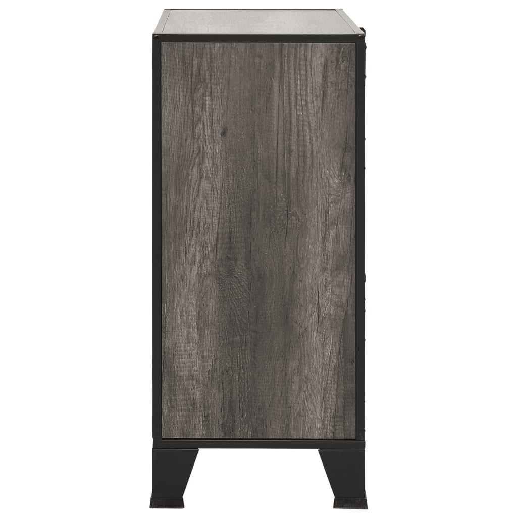 Armadi Portaoggetti 2 pz Grigi 72x36x82 cm Metallo e MDF - homemem39