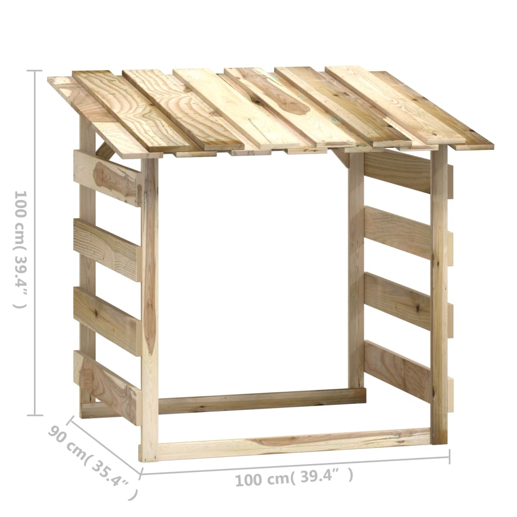 Pergole con Tetto 3 pz 100x90x100 cm Legno di Pino Impregnato | homemem39