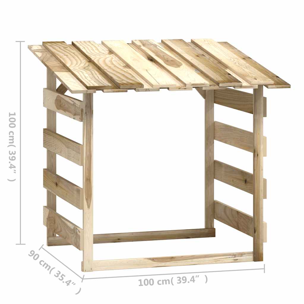 Pergole con Tetto 4 pz 100x90x100 cm Legno di Pino Impregnato | homemem39