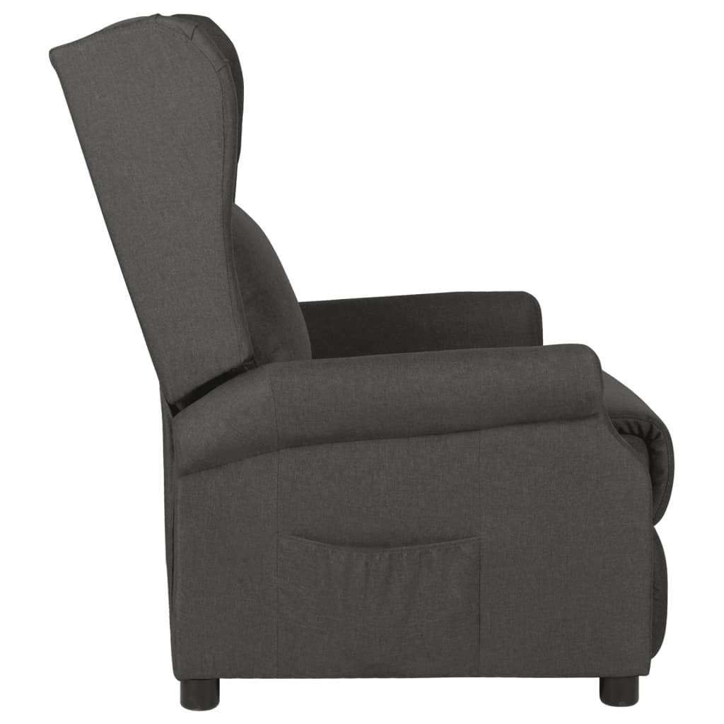 Poltrona Reclinabile in Tessuto Grigio Scuro - homemem39