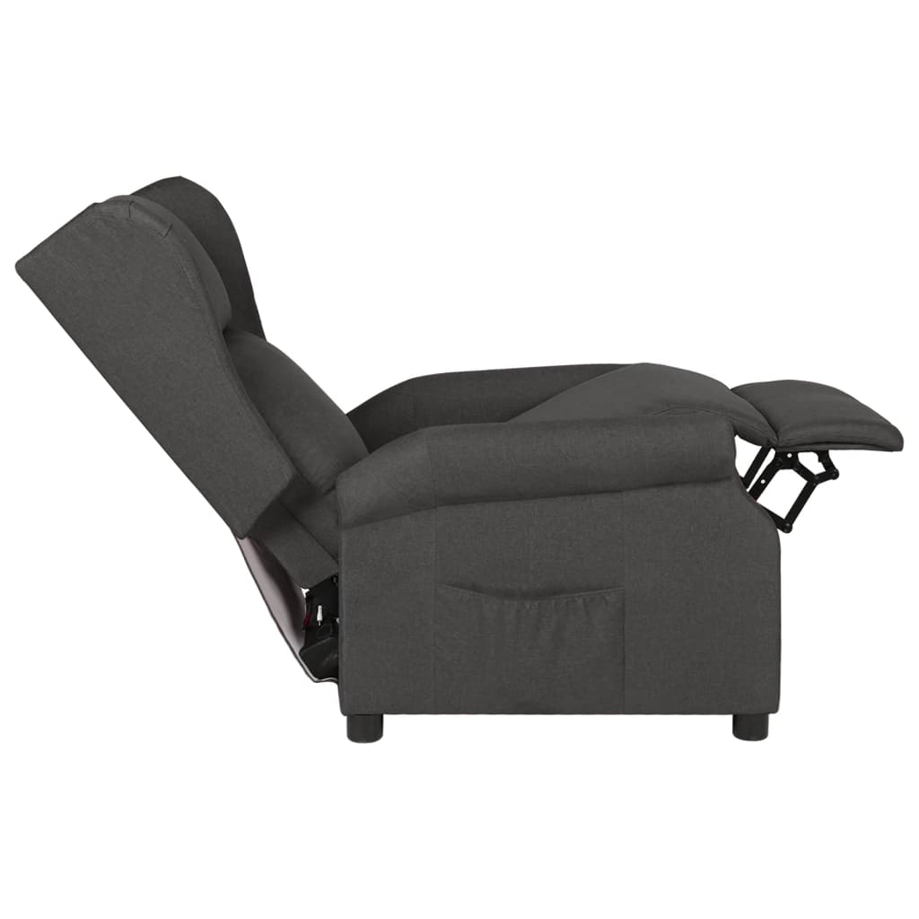 Poltrona Reclinabile in Tessuto Grigio Scuro - homemem39