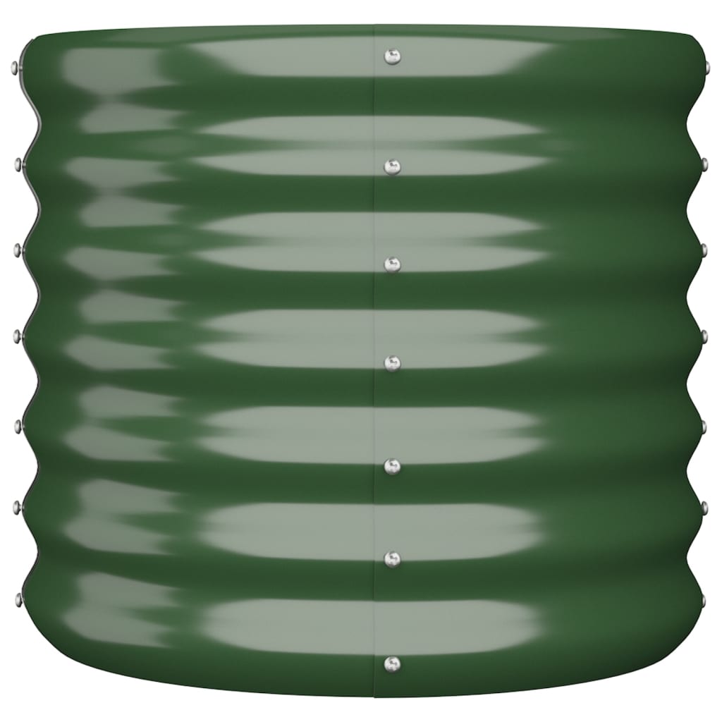 Vaso da Giardino Acciaio Zincato 40x40x36 cm Verde