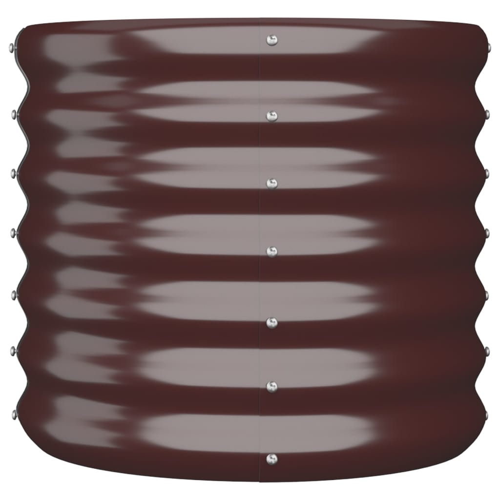 Vaso Giardino Acciaio Zincato 40x40x36 cm Marrone - homemem39