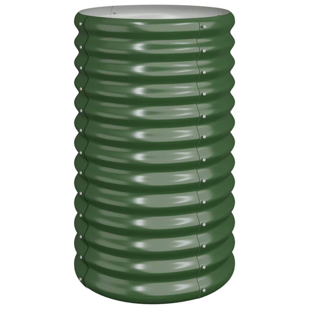 Vaso da Giardino Acciaio Zincato 40x40x68 cm Verde