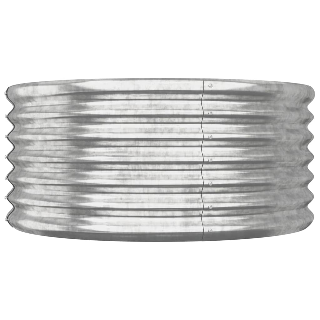 Vaso Giardino Acciaio Zincato 80x80x36 cm Argento