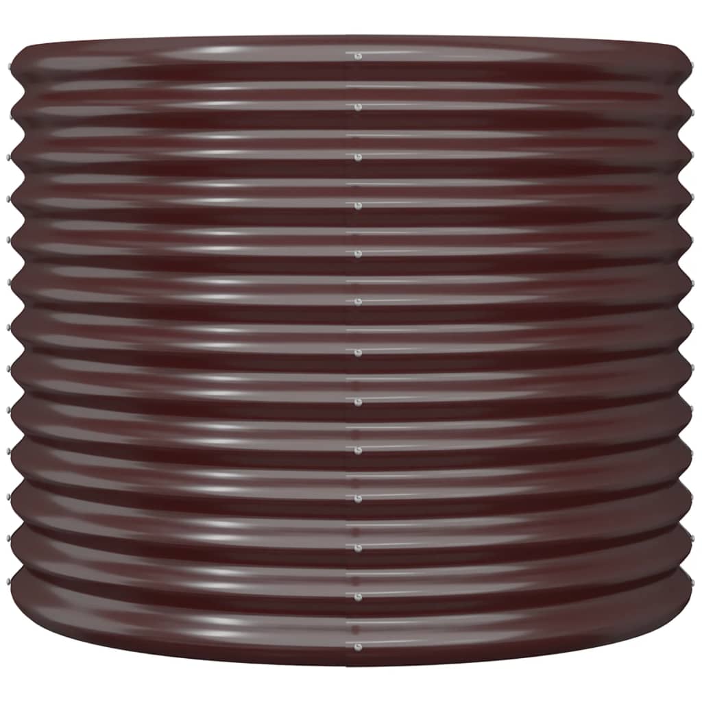 Vaso Giardino Acciaio Verniciato a Polvere 80x80x68 cm Marrone - homemem39