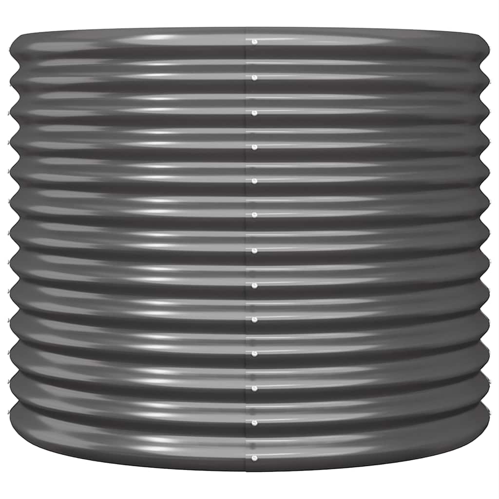 Vaso Giardino Acciaio Zincato 80x80x68 cm Antracite | homemem39