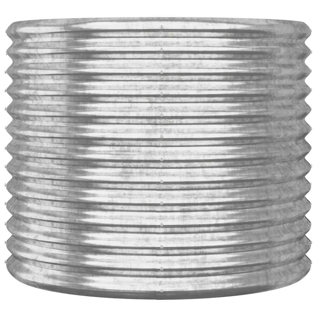 Vaso Giardino Acciaio Zincato 80x80x68 cm Argento | homemem39