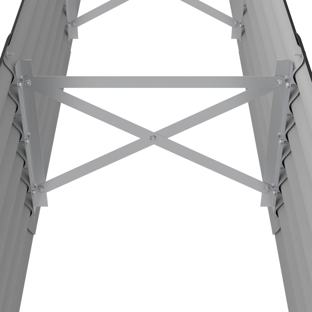 Letto da Giardino in Acciaio a Polvere 224x40x36 cm Antracite - homemem39