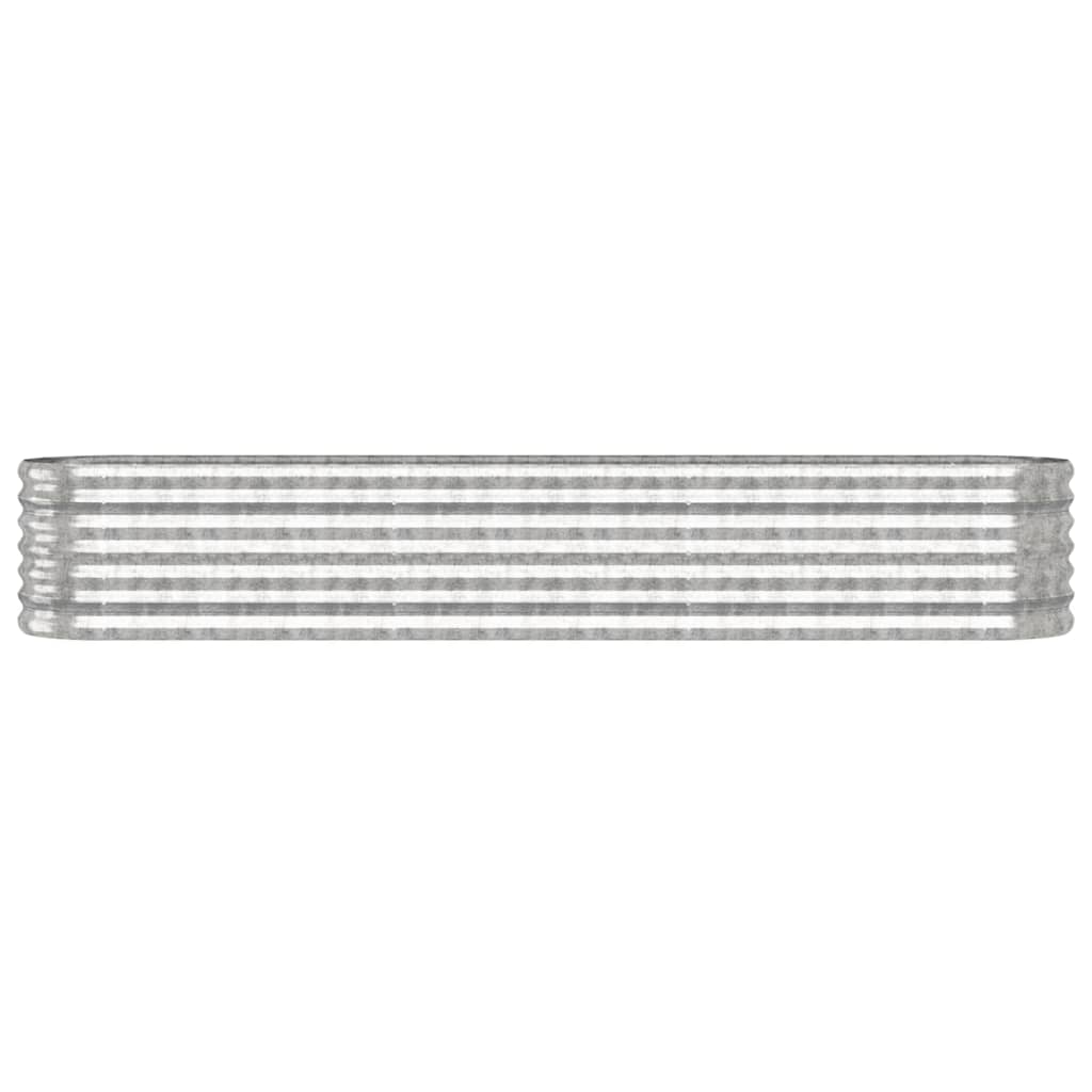 Letto Giardino Acciaio Verniciato a Polvere 224x40x36cm Argento - homemem39