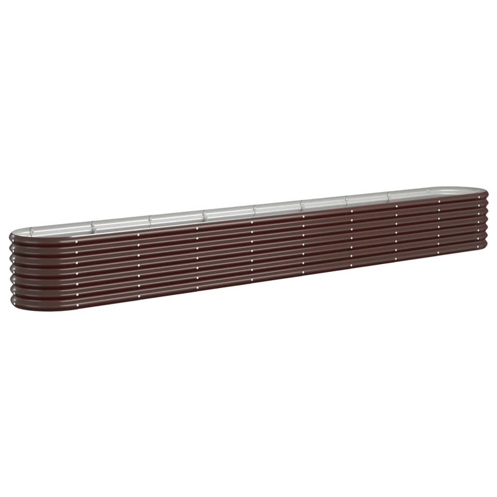 Letto Giardino Acciaio Zincato 332x40x36cm Marrone