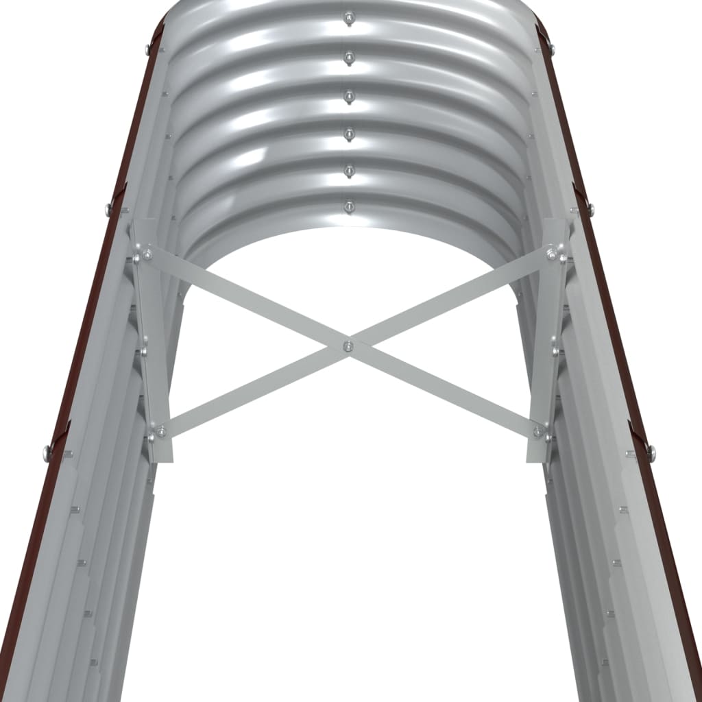Letto Giardino Acciaio Zincato 332x40x36cm Marrone
