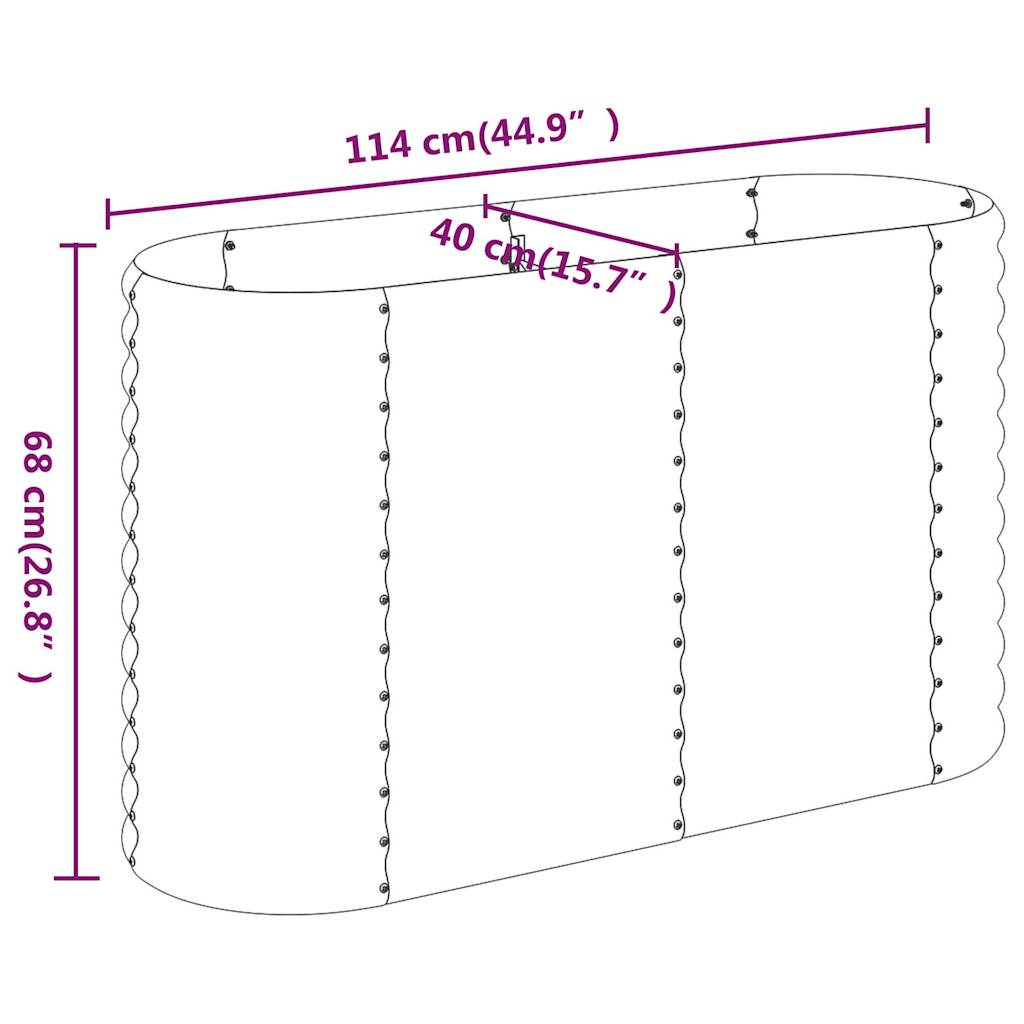 Letto Giardino Acciaio Zincato 114x40x68 cm Grigio | homemem39