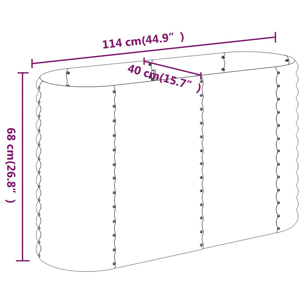 Letto da Giardino in Acciaio Zincato 114x40x68 cm Antracite | homemem39