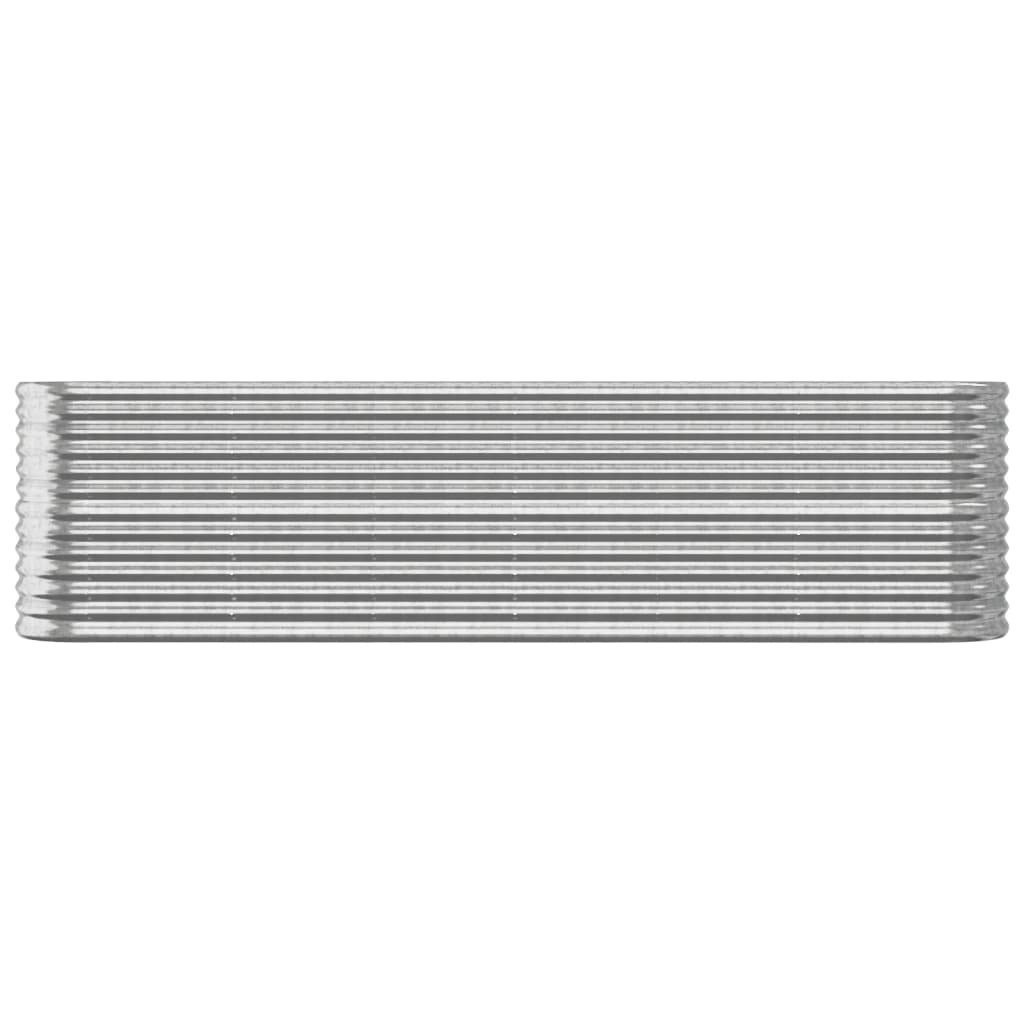 Letto Giardino Acciaio Zincato 260x40x68cm Argento