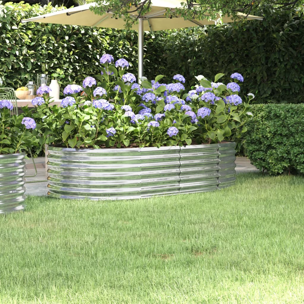 Letto Giardino Acciaio Zincato 152x80x36cm Argento | homemem39