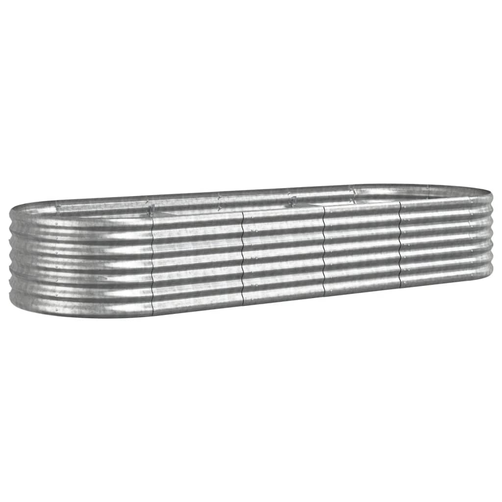 Letto Giardino Acciaio Zincato 224x80x36cm Argento - homemem39