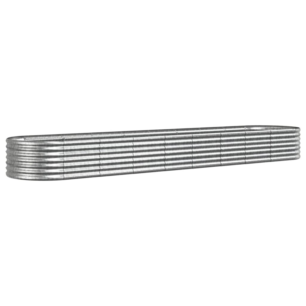 Letto Giardino Acciaio Zincato 368x80x36cm Argento - homemem39