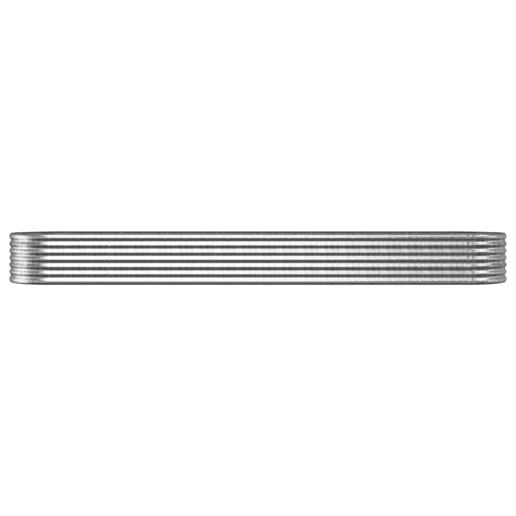 Letto Giardino Acciaio Zincato 368x80x36cm Argento - homemem39