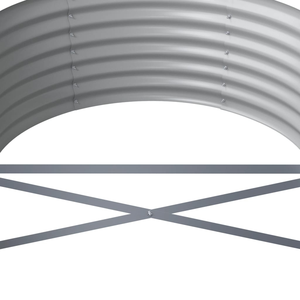 Letto Giardino Acciaio Zincato 368x80x36cm Argento - homemem39