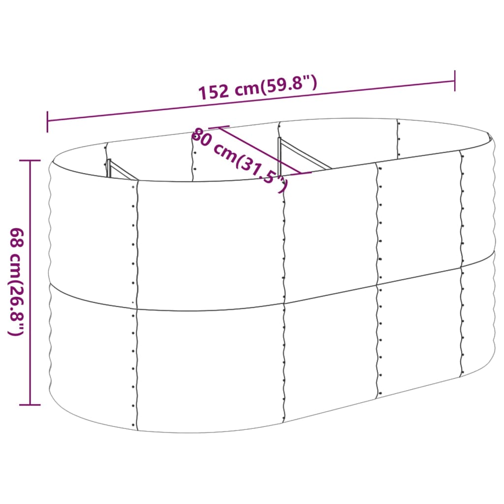 Letto Giardino Acciaio Zincato 152x80x68 cm Grigio | homemem39