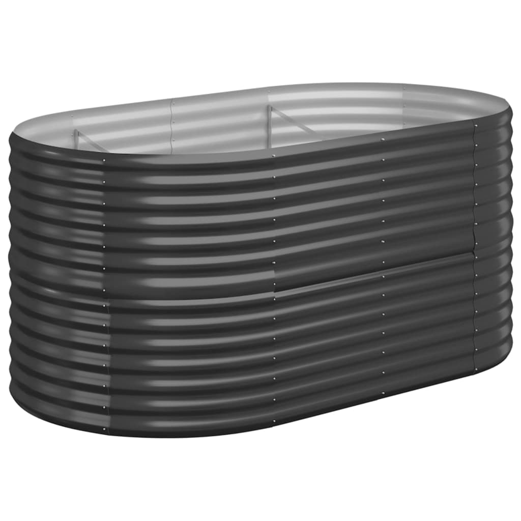 Letto da Giardino in Acciaio a Polvere 152x80x68 cm Antracite - homemem39