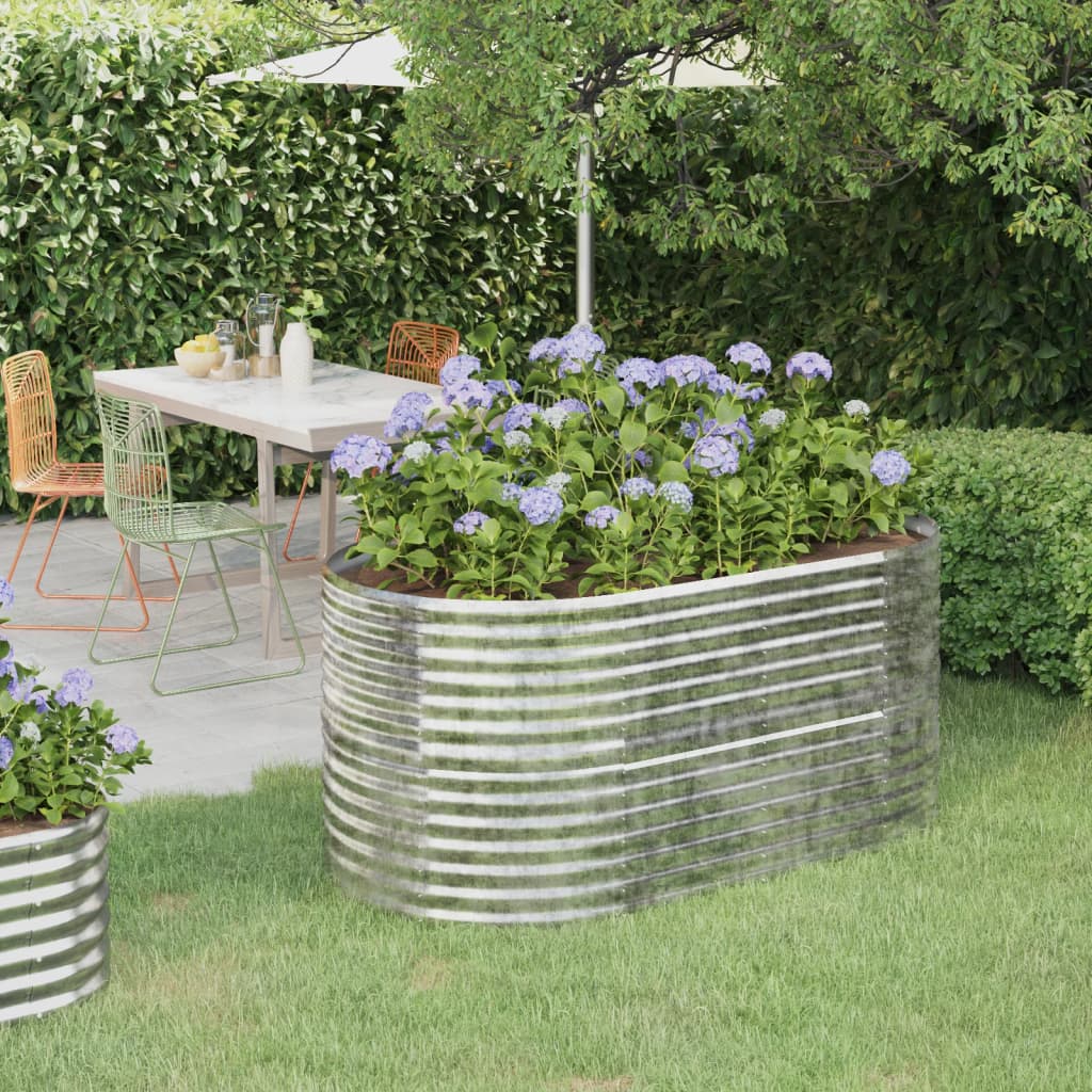 Letto Giardino Acciaio Zincato 152x80x68cm Argento - homemem39