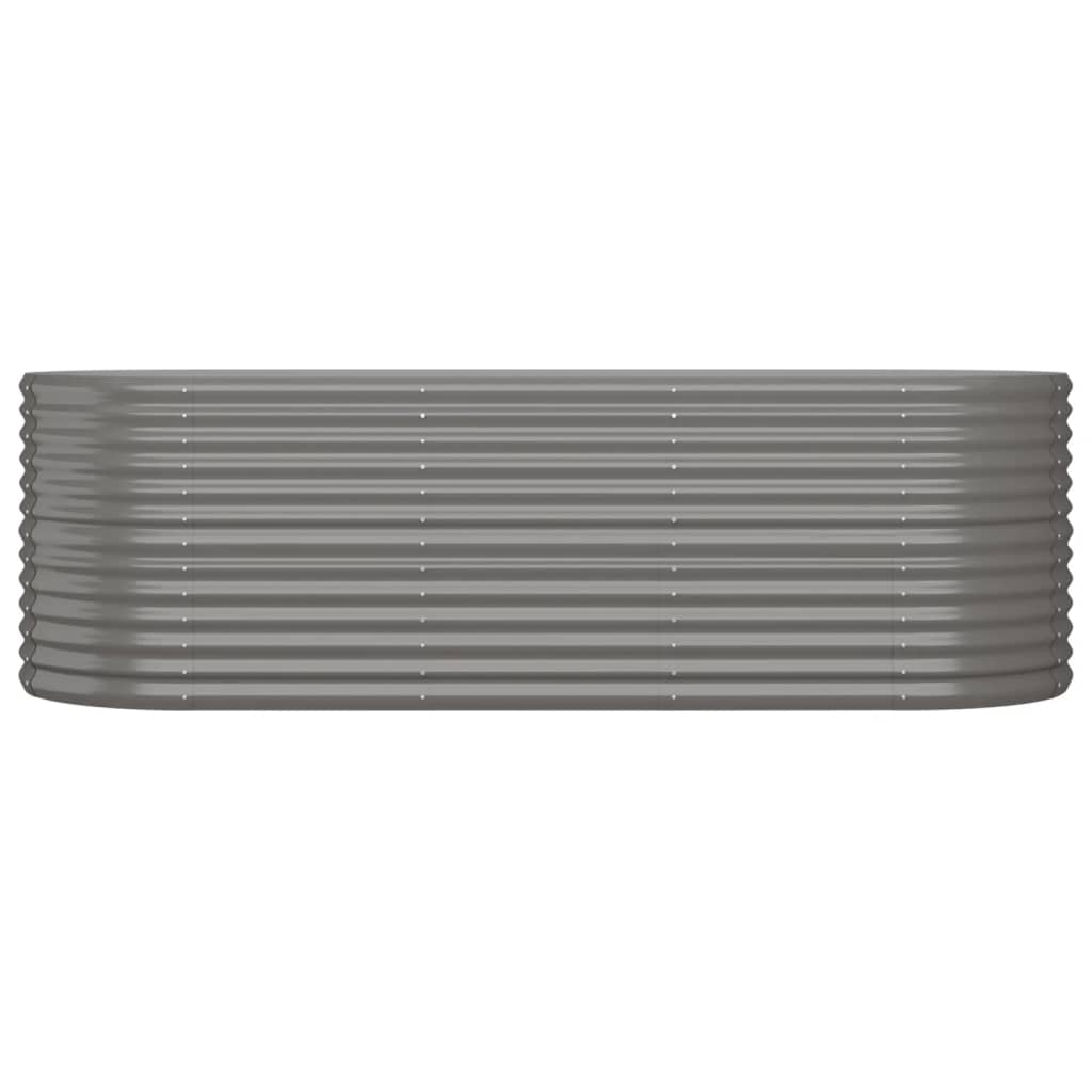 Letto Giardino Acciaio Verniciato a Polvere 224x80x68 cm Grigio - homemem39