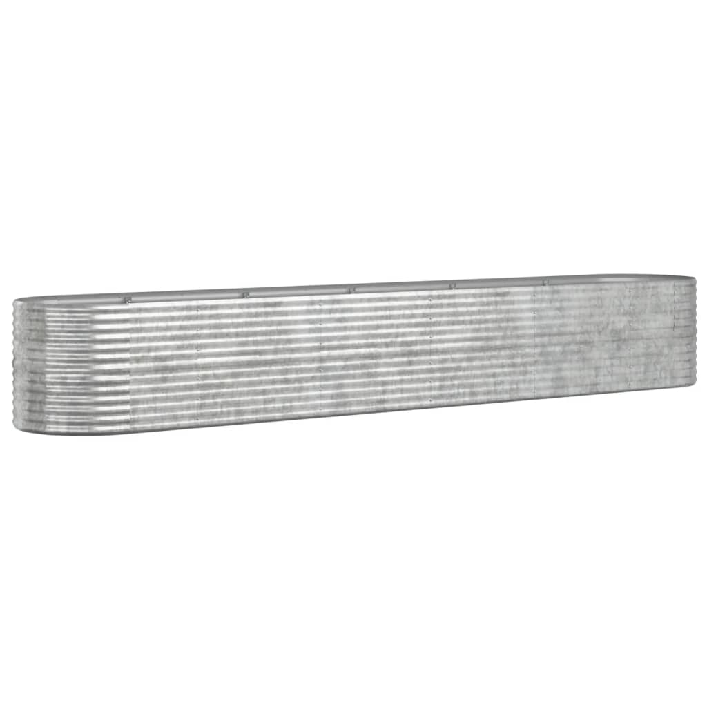 Letto Giardino Acciaio Zincato 440x80x68cm Argento - homemem39