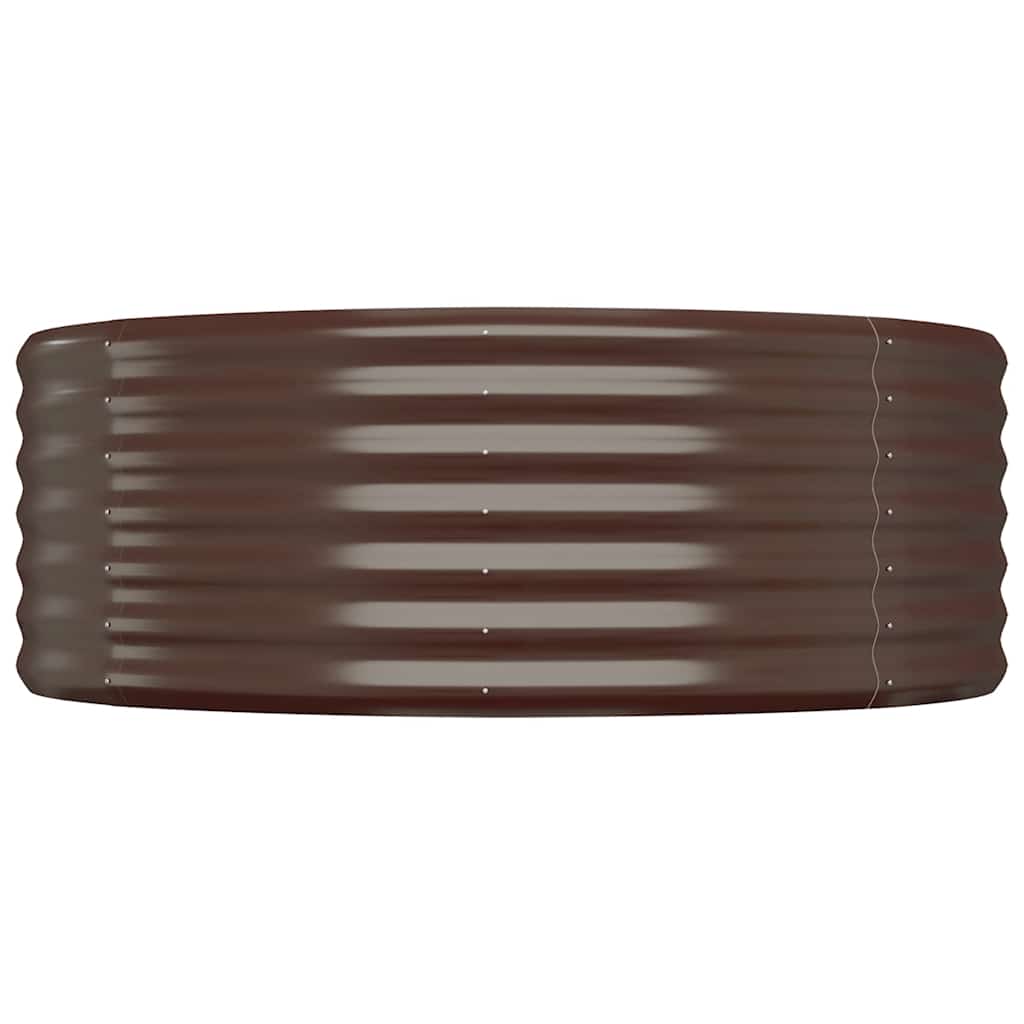 Letto Giardino Acciaio Zincato 100x100x36cm Marrone | homemem39