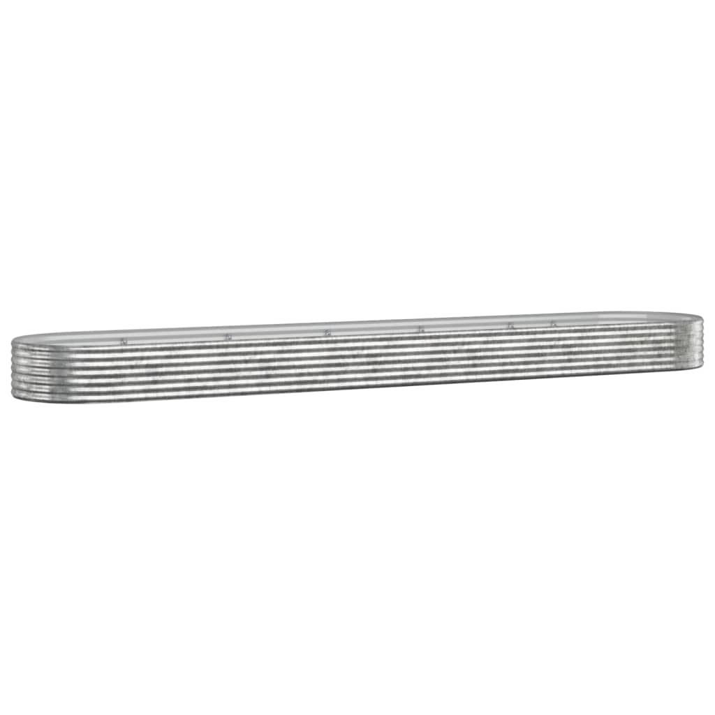 Letto Giardino Acciaio Verniciato Polvere 507x100x36cm Argento - homemem39