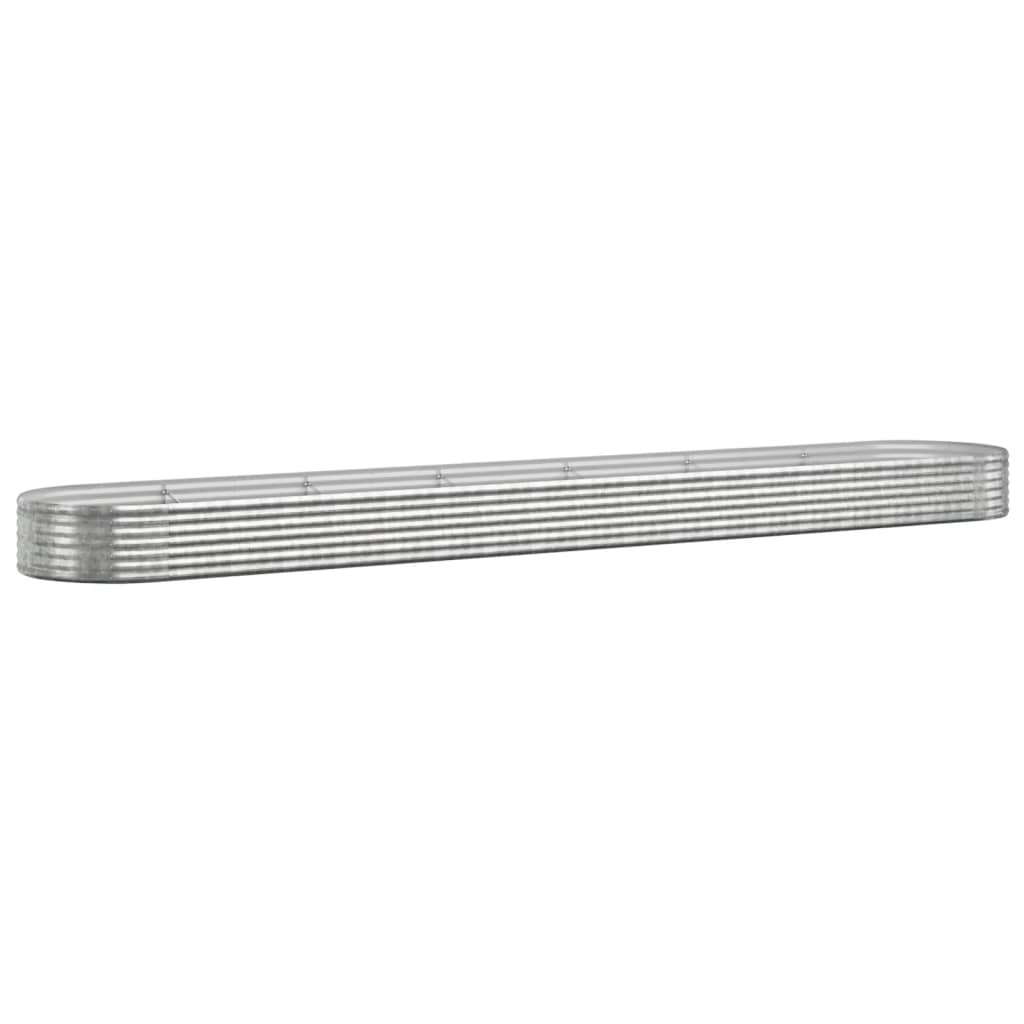 Letto Giardino Acciaio Zincato 544x100x36cm Argento - homemem39