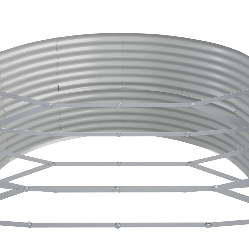 Letto Giardino Acciaio Zincato 544x100x36cm Argento - homemem39