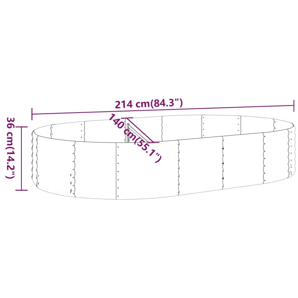 Letto Giardino Acciaio Zincato 214x140x36cm Grigio | homemem39