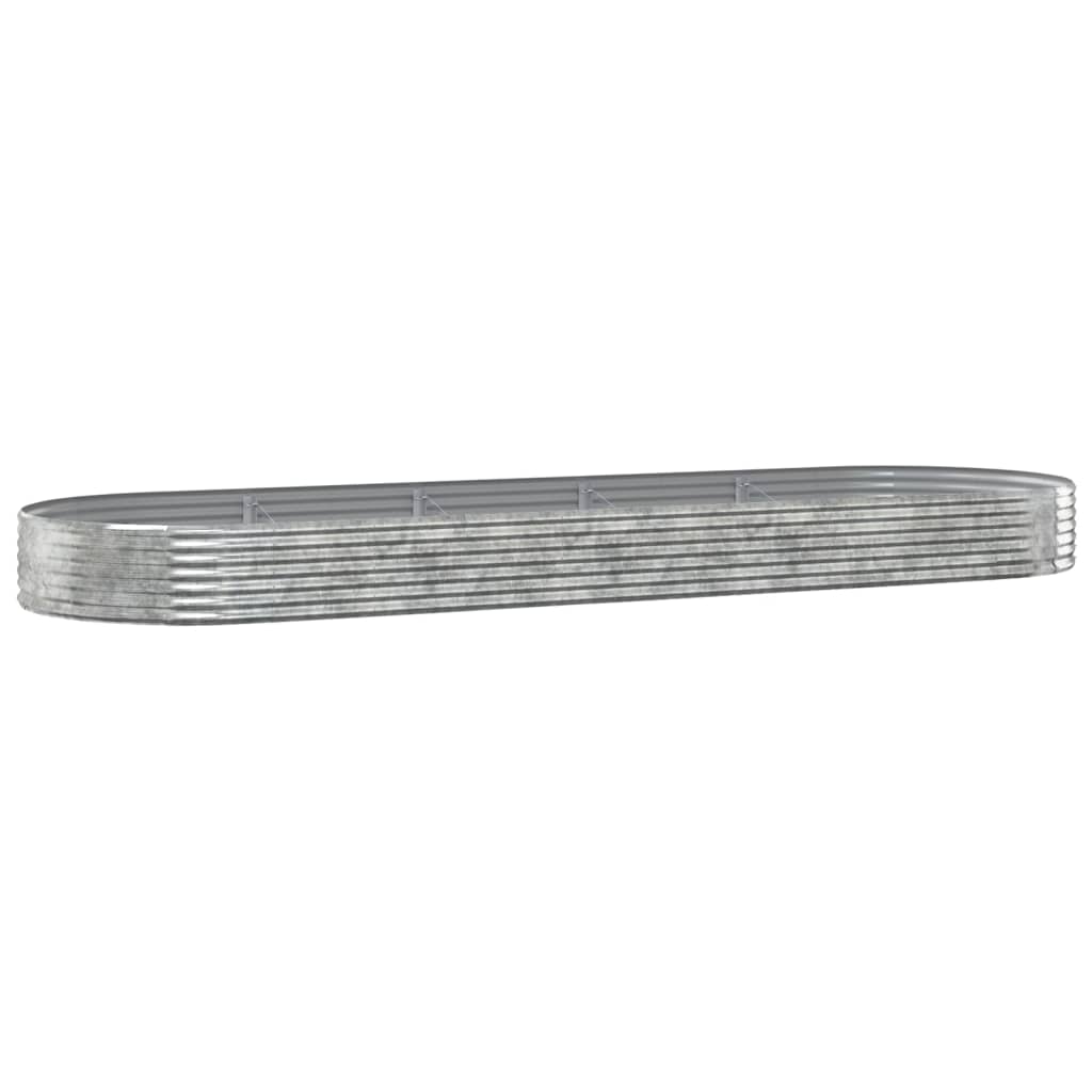 Letto Giardino Acciaio Zincato 450x140x36 cm Argento - homemem39
