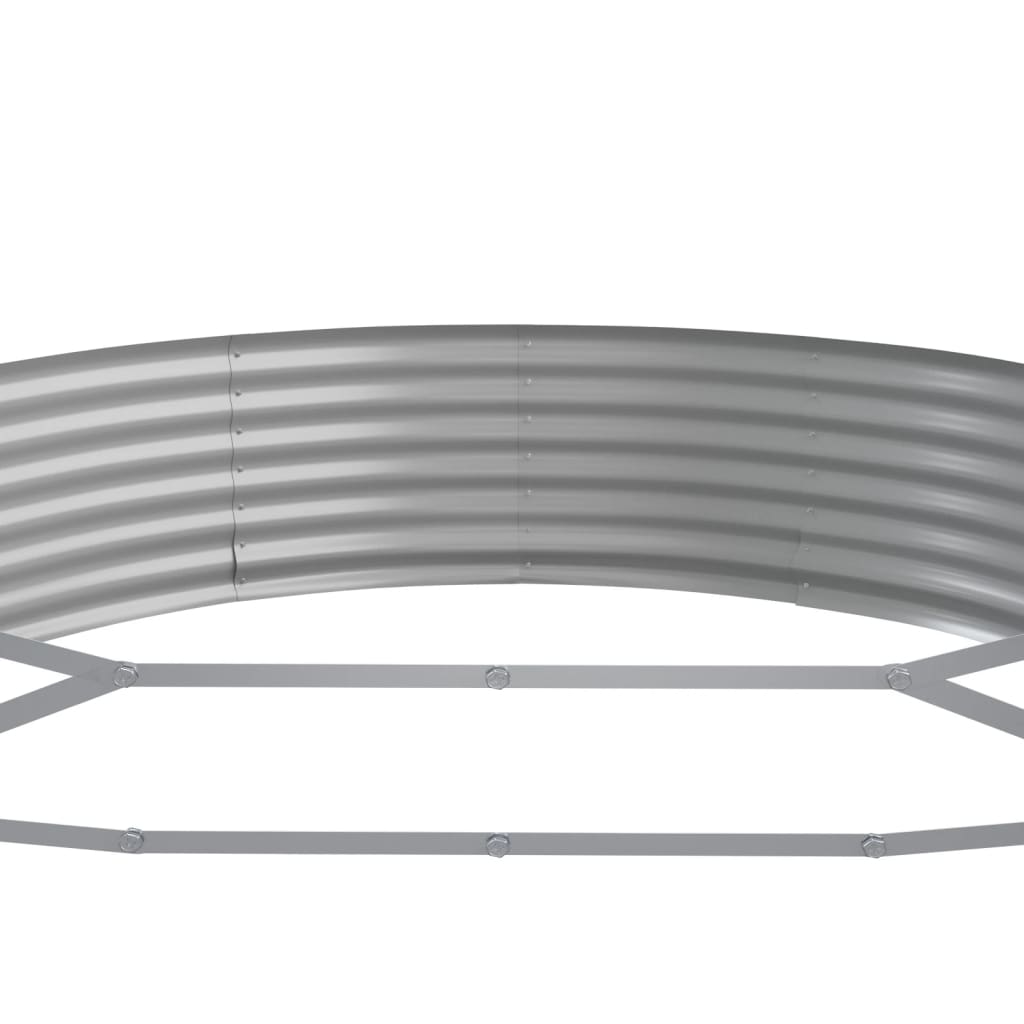 Letto Giardino Acciaio Zincato 450x140x36 cm Argento - homemem39