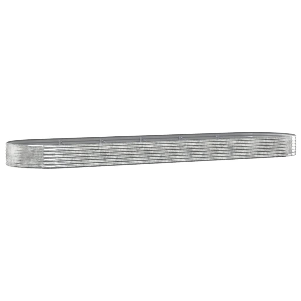 Letto Giardino Acciaio Zincato 523x140x36 cm Argento - homemem39