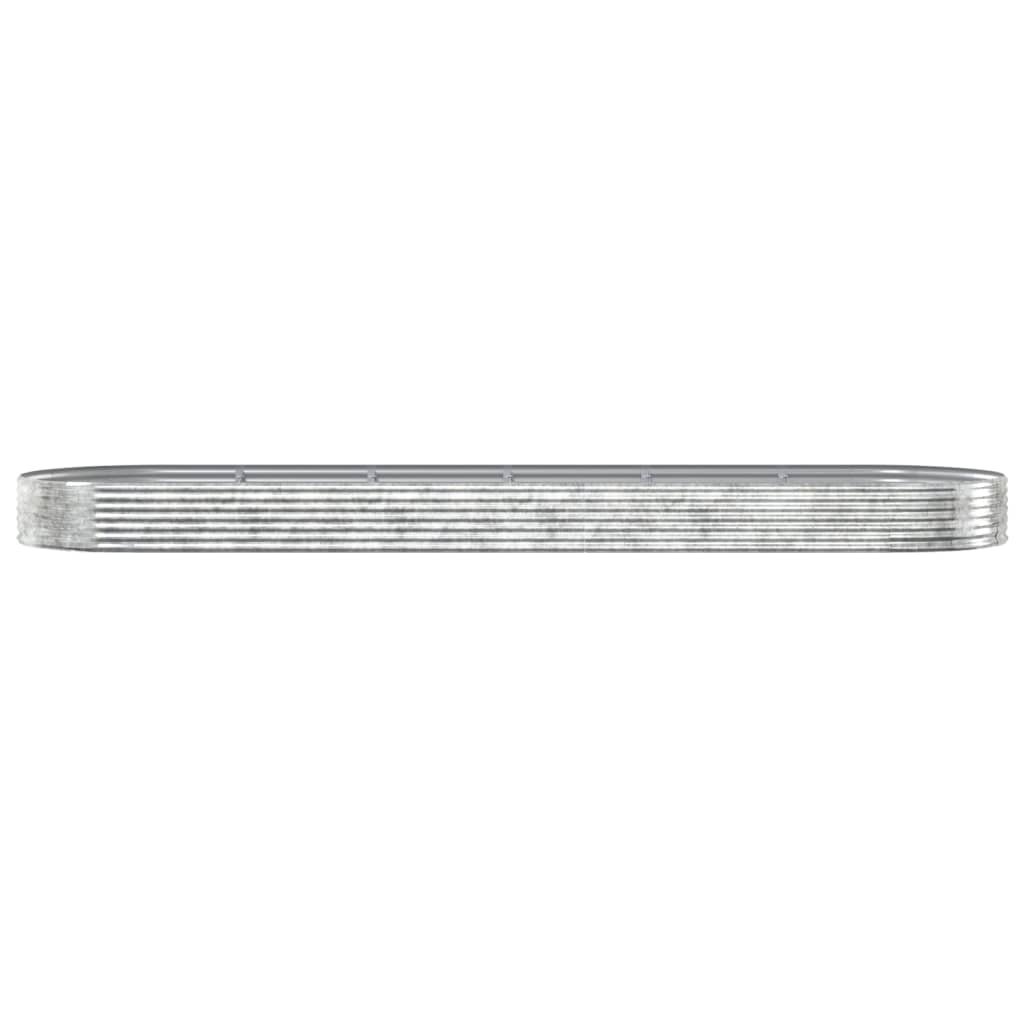 Letto Giardino Acciaio Zincato 523x140x36 cm Argento - homemem39