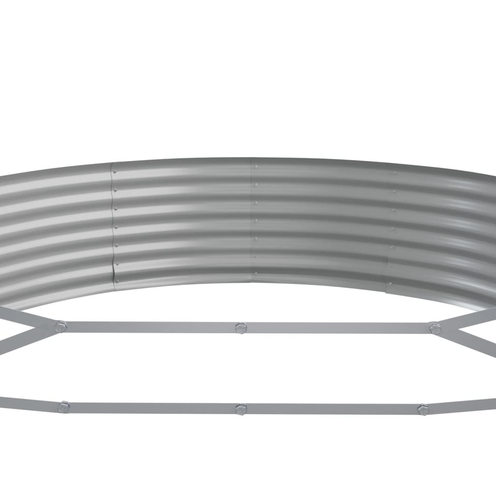 Letto Giardino Acciaio Zincato 523x140x36 cm Argento - homemem39