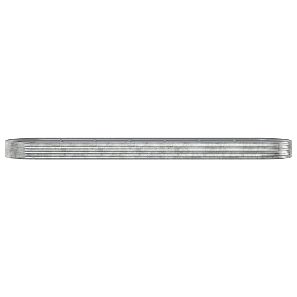 Letto Giardino Acciaio Zincato 600x140x36 cm Argento - homemem39