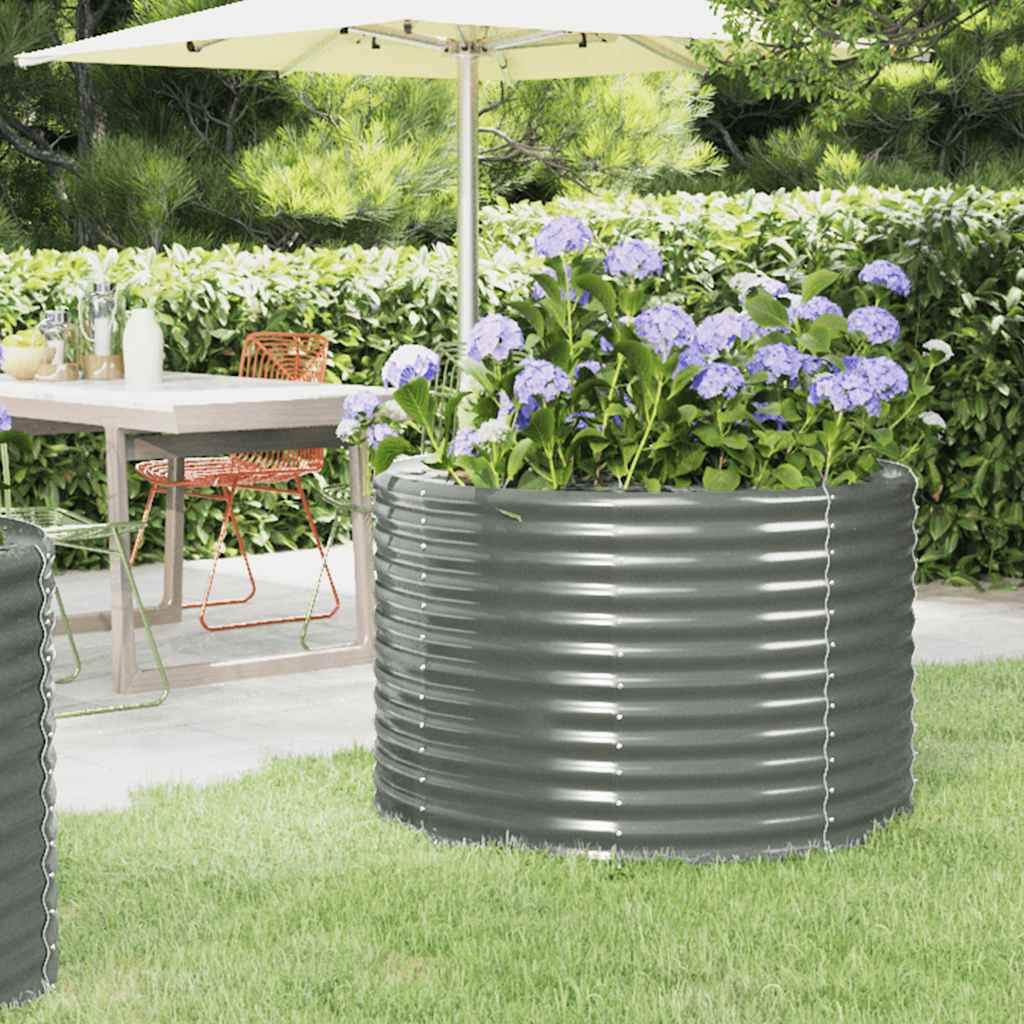 Letto Giardino Acciaio Zincato 100x100x68cm Grigio