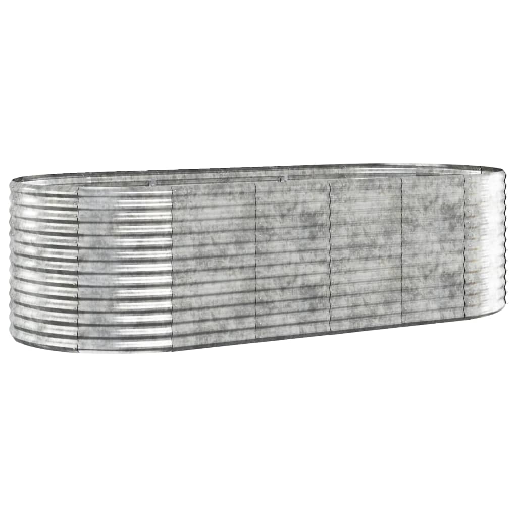 Letto Giardino Acciaio Zincato 249x100x68 cm Argento - homemem39